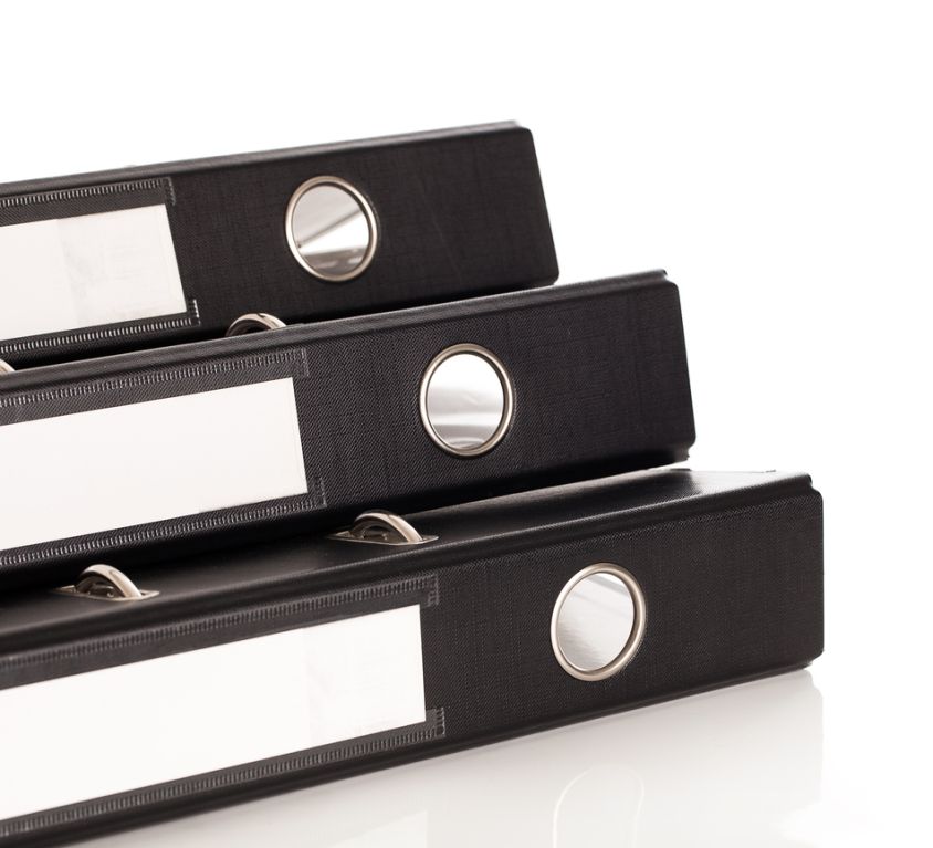 Office black document folders